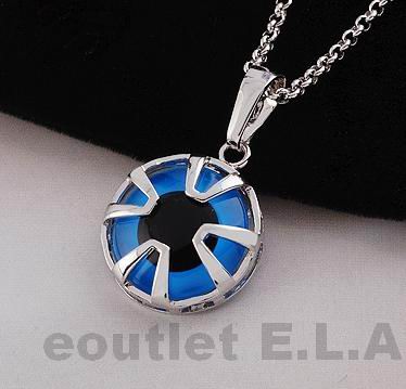 27x14mm BLUE EYE PENDANT+FREE CHAIN